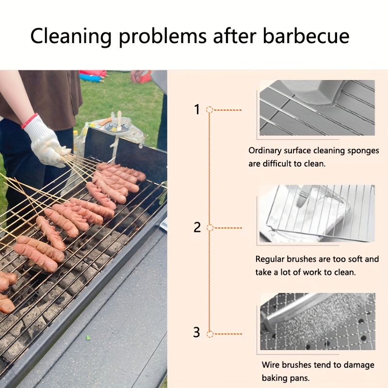 Creative Cleaning Brush Bbq Grills Cleaning Brush Crevice - Temu