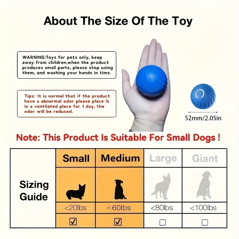 Smart Electric Ball Toy Gravity Jump Balls Dog Plaything Usb
