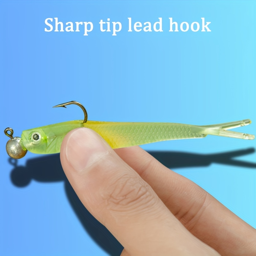 Soft Fishing Lures: Jig Heads Fork Tails Umbrella Rigs - Temu