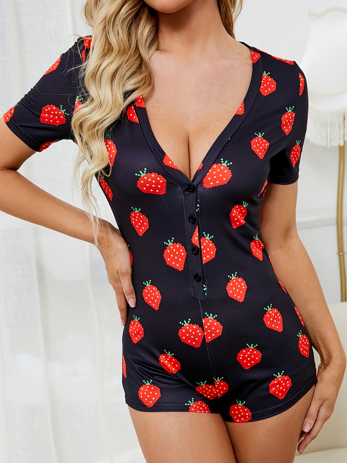 Strawberry cheap romper womens