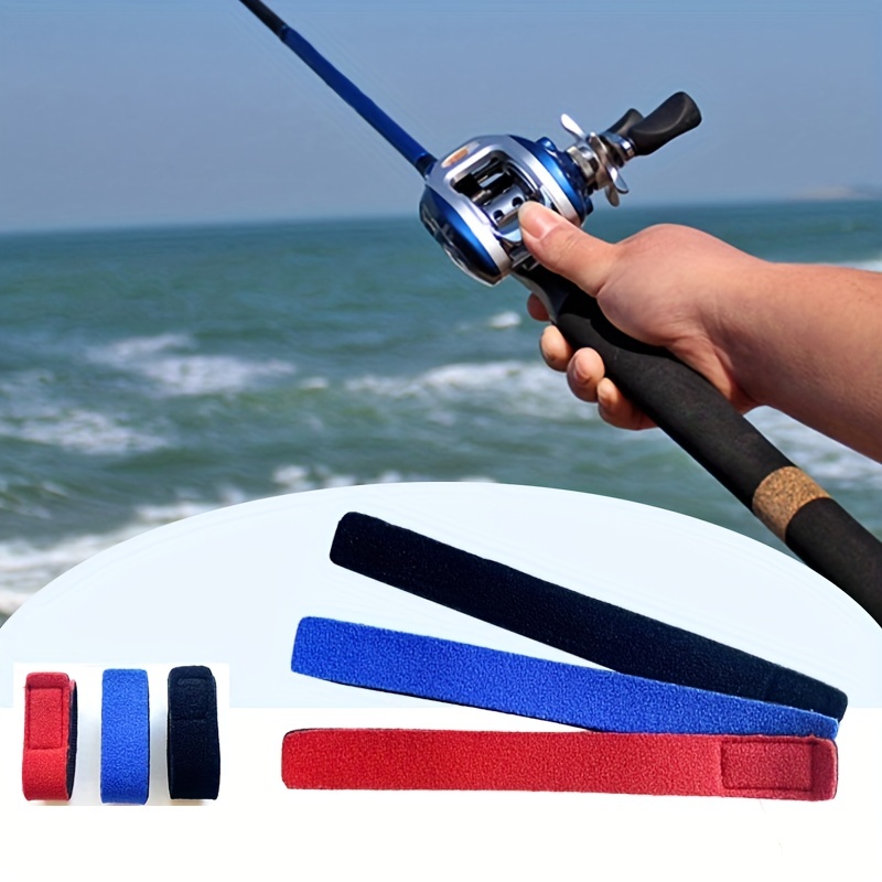 1pc Fishing Rod Holder Elastic Pole Strap Hook-and-Loop Rod Tie Fishing Rod  Accessories