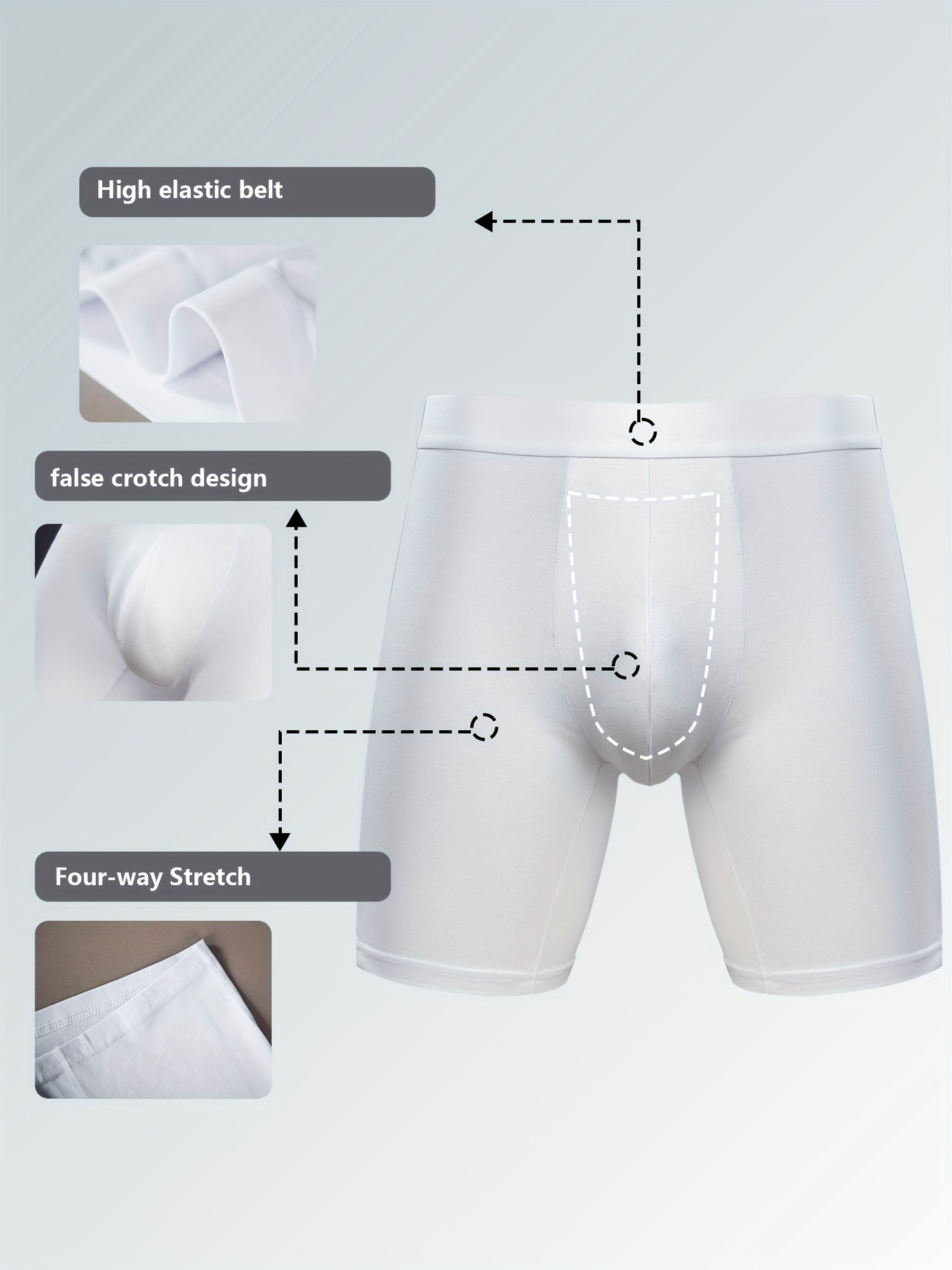 Men's Underwear Anti bacterial Breathable Soft Comfy High - Temu