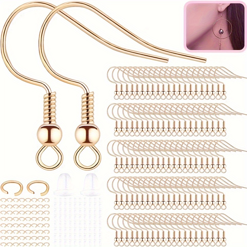 Silver Color Earring Making Kit Earring Hooks Accessories - Temu