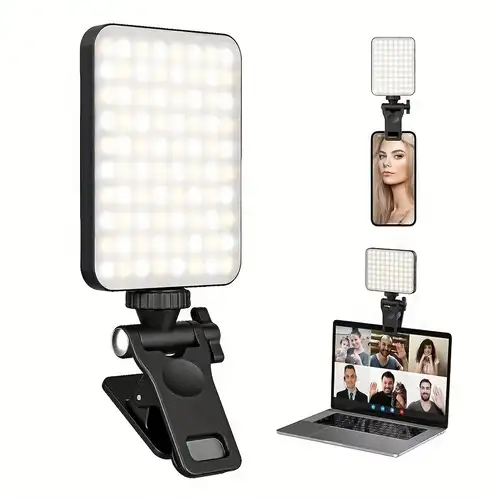 Selfie Light, Clip De Lumière De Téléphone Rechargeable À 60 LED Pour  IPhone/téléphone/tablette/ordinateur Portable, Lumière De Remplissage De