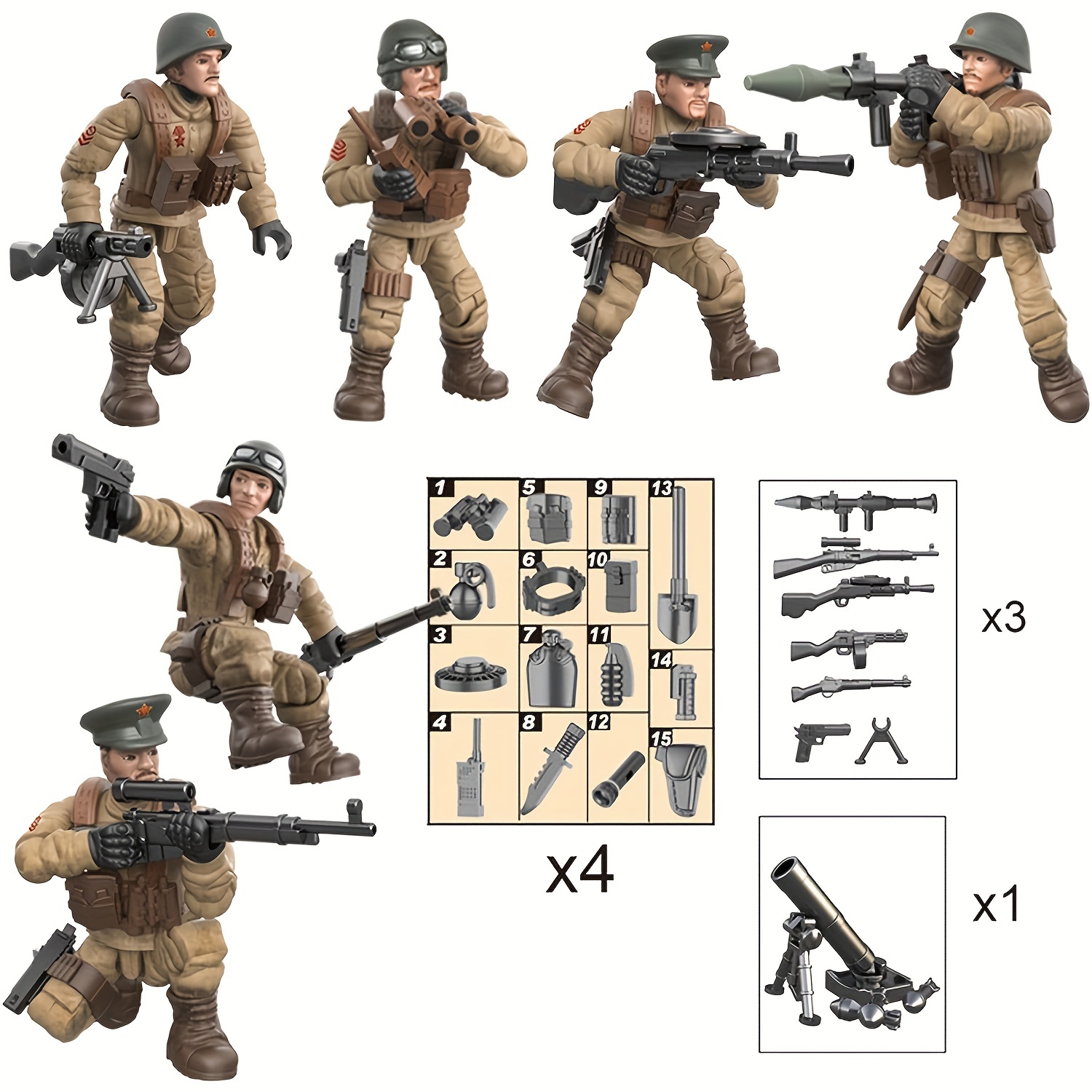 Mini Figurine D'action Militaire Des Forces Spéciales Avec - Temu