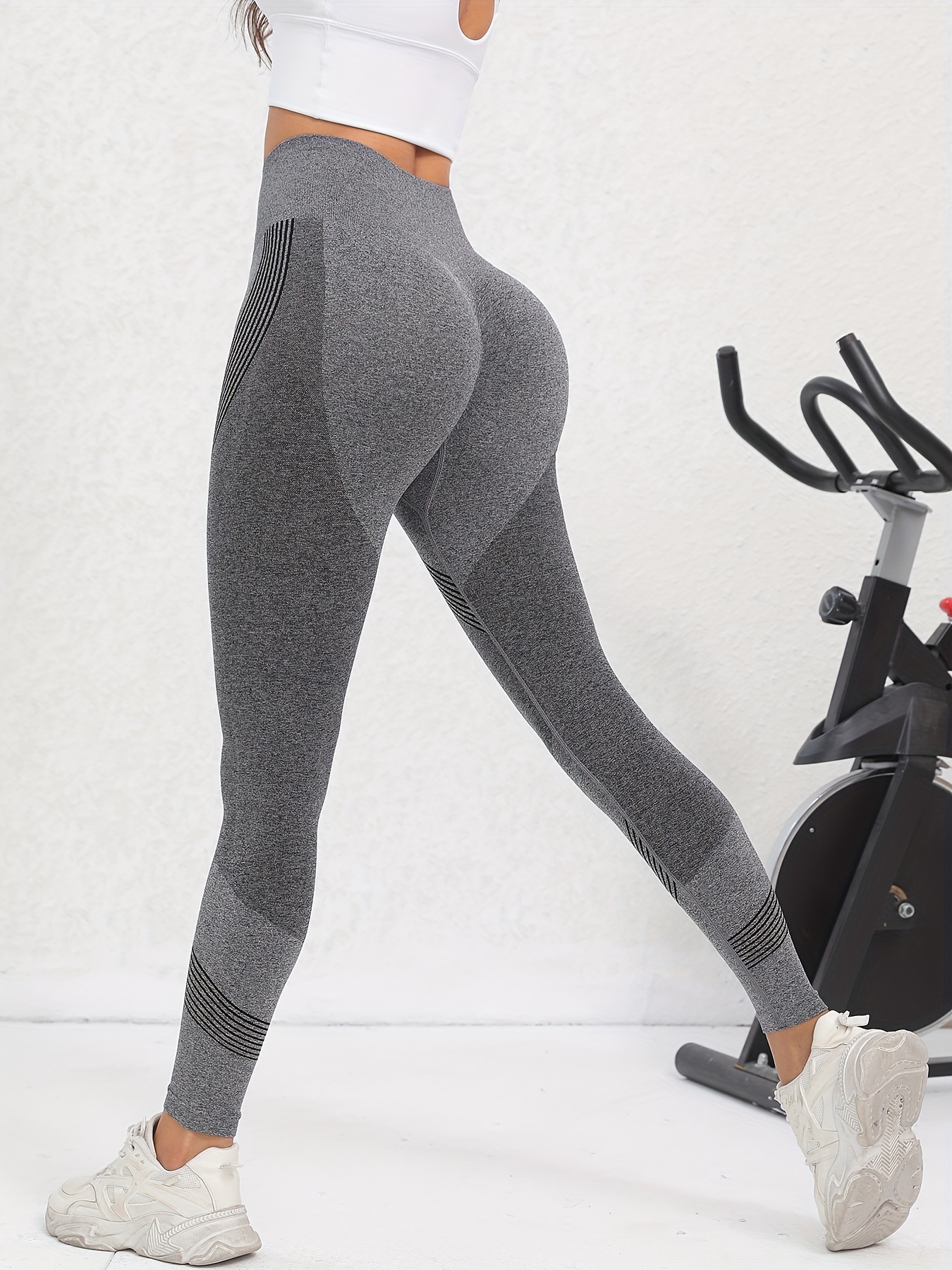 Women's High Waisted Seamless Workout Leggings Butt Lifting - Temu