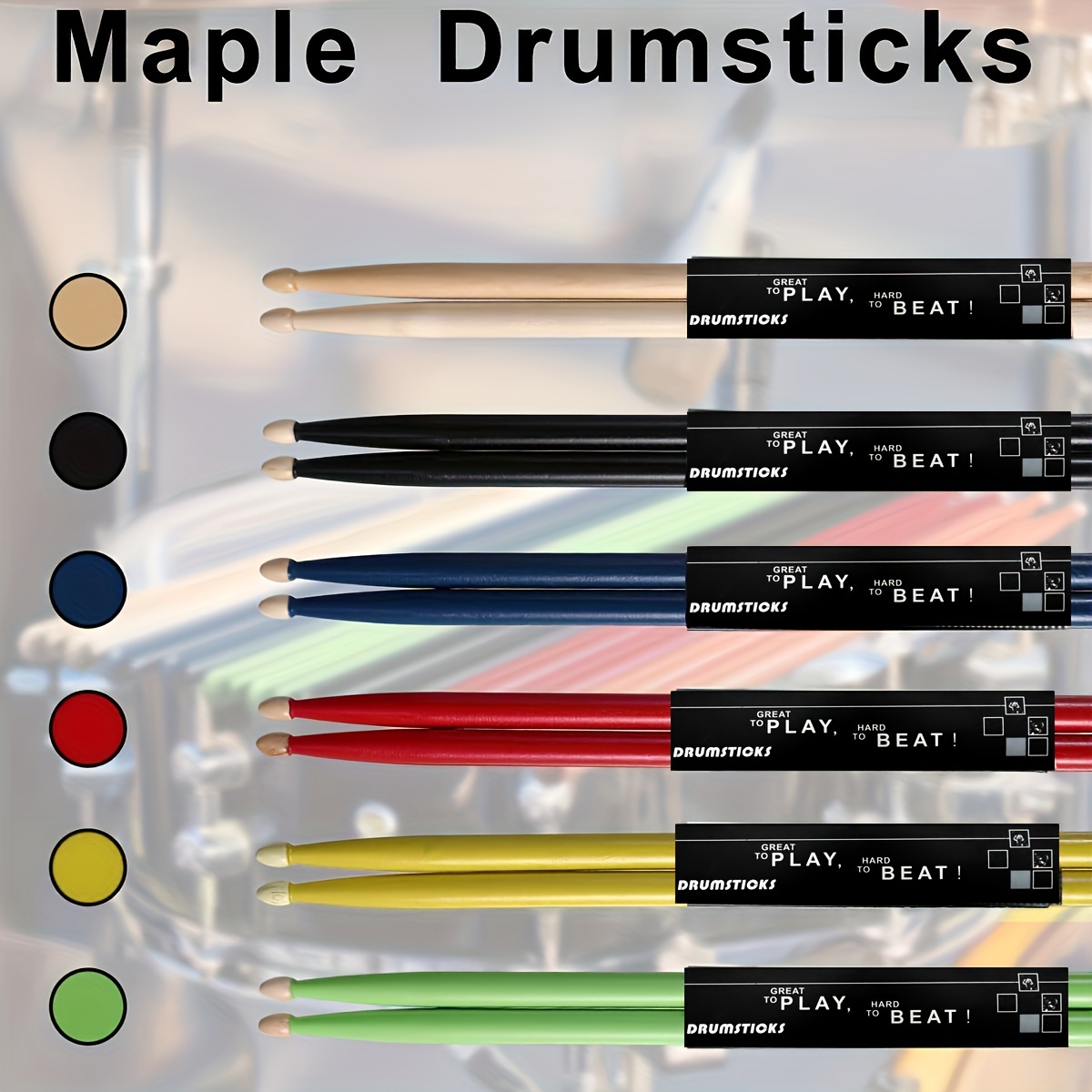 Drumsticks Drum Sticks 5a/7a Maple Drumsticks Classic Wood - Temu