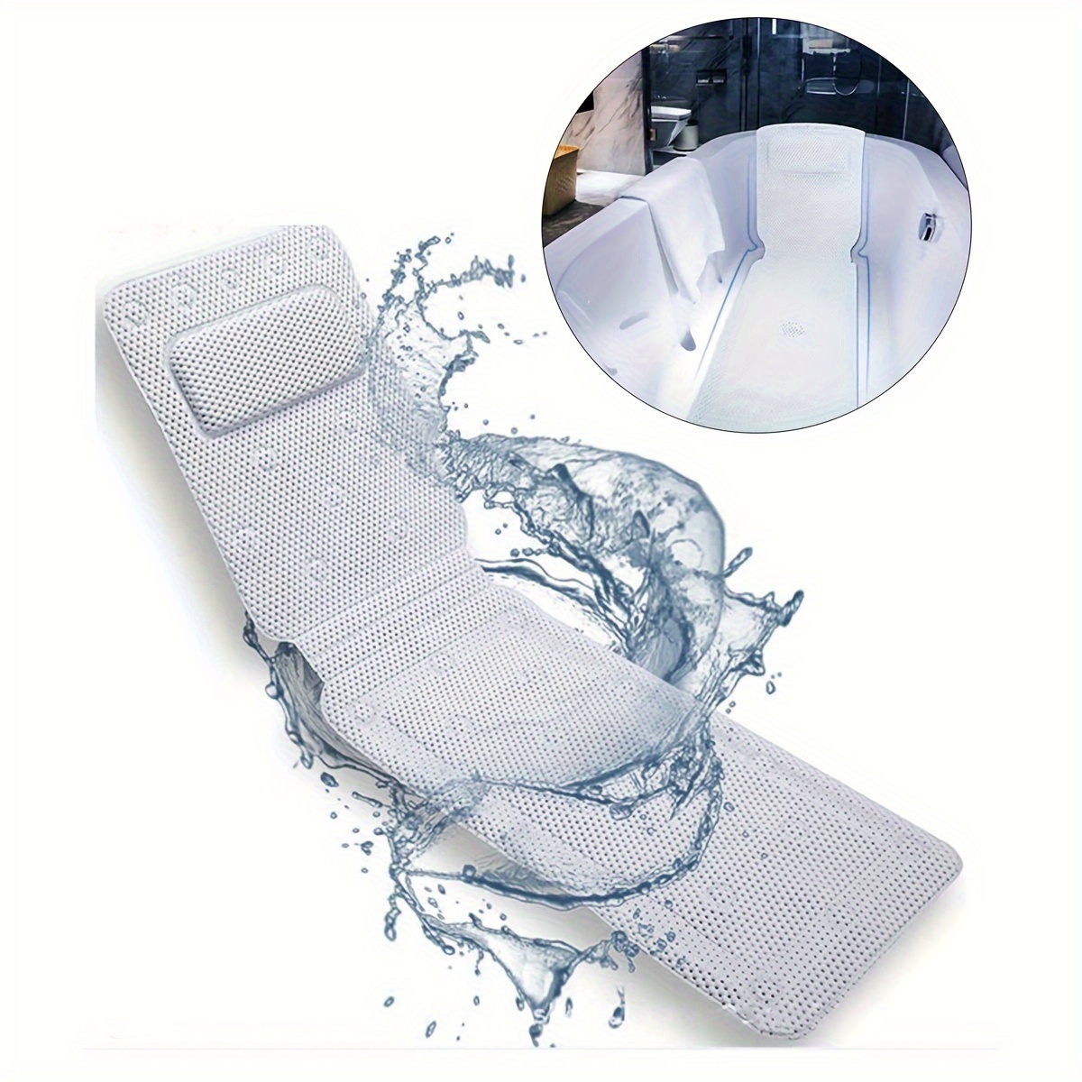 Tappetino per vasca da bagno antiscivolo traspirante in PVC, con ventosa e  cuscino tappetino antiscivolo, adatto per bagno e vasca - AliExpress