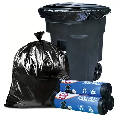 55 60 Gallon Disposable Heavy Duty Garbage Bag Large Garbage - Temu
