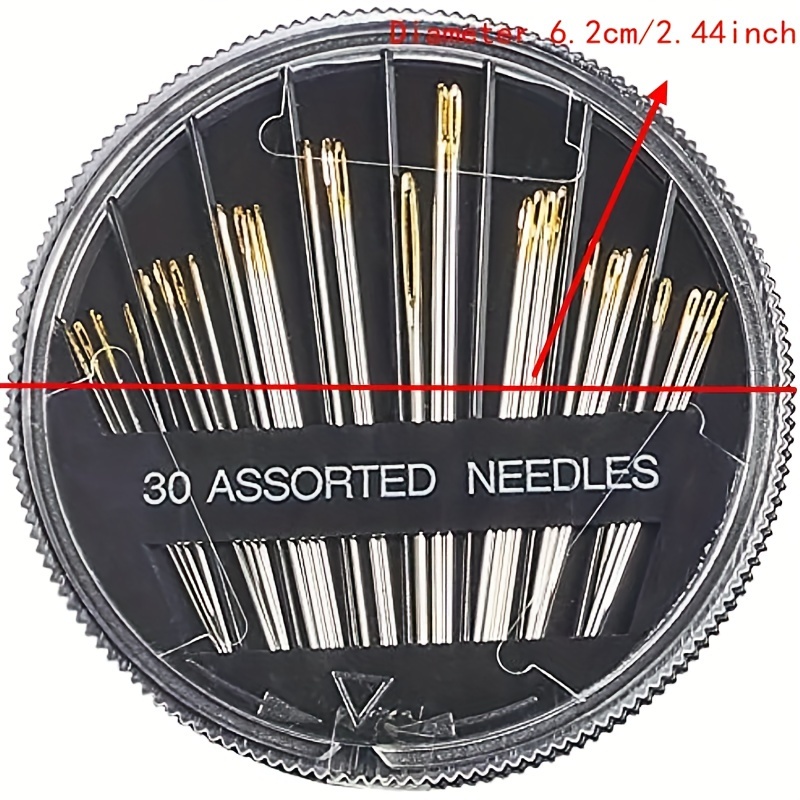 Darning Needles, no. 1-5, silver, 6 pc/ 1 pack