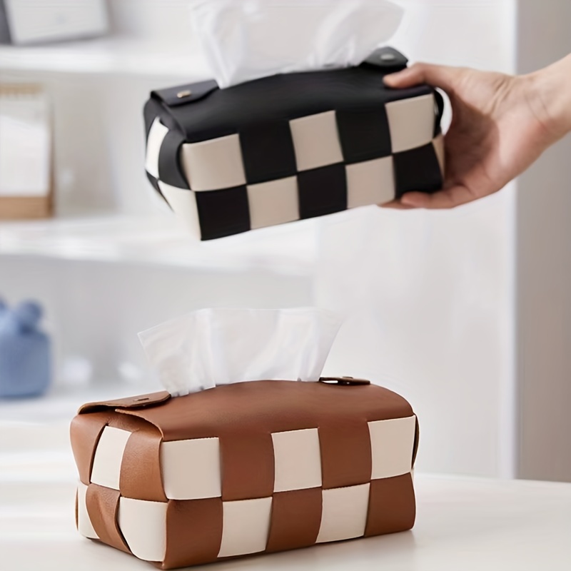 Checkered Tissue Box