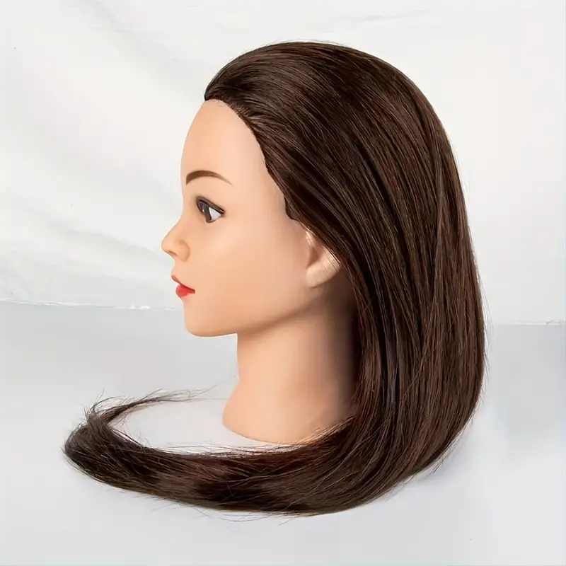 Mannequin Head With Hair Can Practice Braiding Hair Cutting - Temu