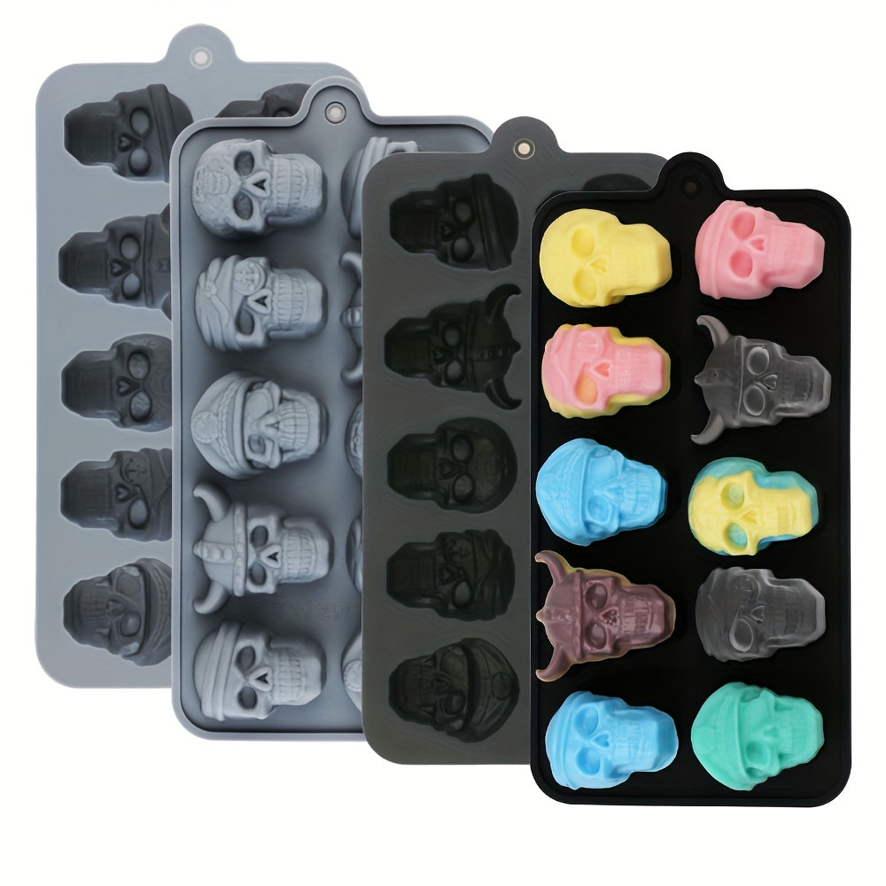 Gummy Molds Silicone Shapes 8PCS Non-stick Candy Gummy Bear Molds for  Edibles