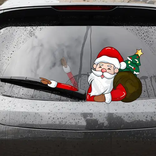 Weihnachts-wischer-autoaufkleber Niedlicher Weihnachtsmann, Der Den  Scheibenwischer Winkt Kreativer Scheibenwischer-aufkleber Für Autos  Weihnachtsdekoration, 90 Tage Käuferschutz