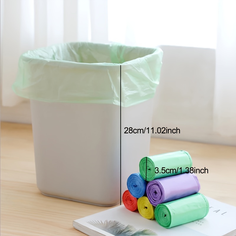 1.2 Gallon Colored Garbage Bags Bathroom Trash Can Liners 420 Count, 6  Colors 