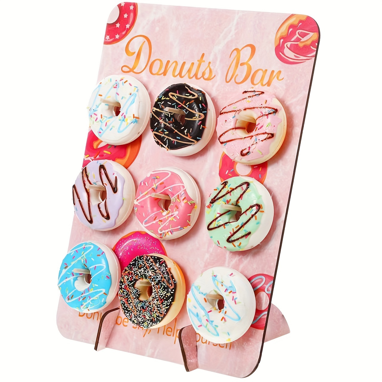 1pc 6/9 Agujeros Donut Display Stand Soporte Pared Acrílico - Temu