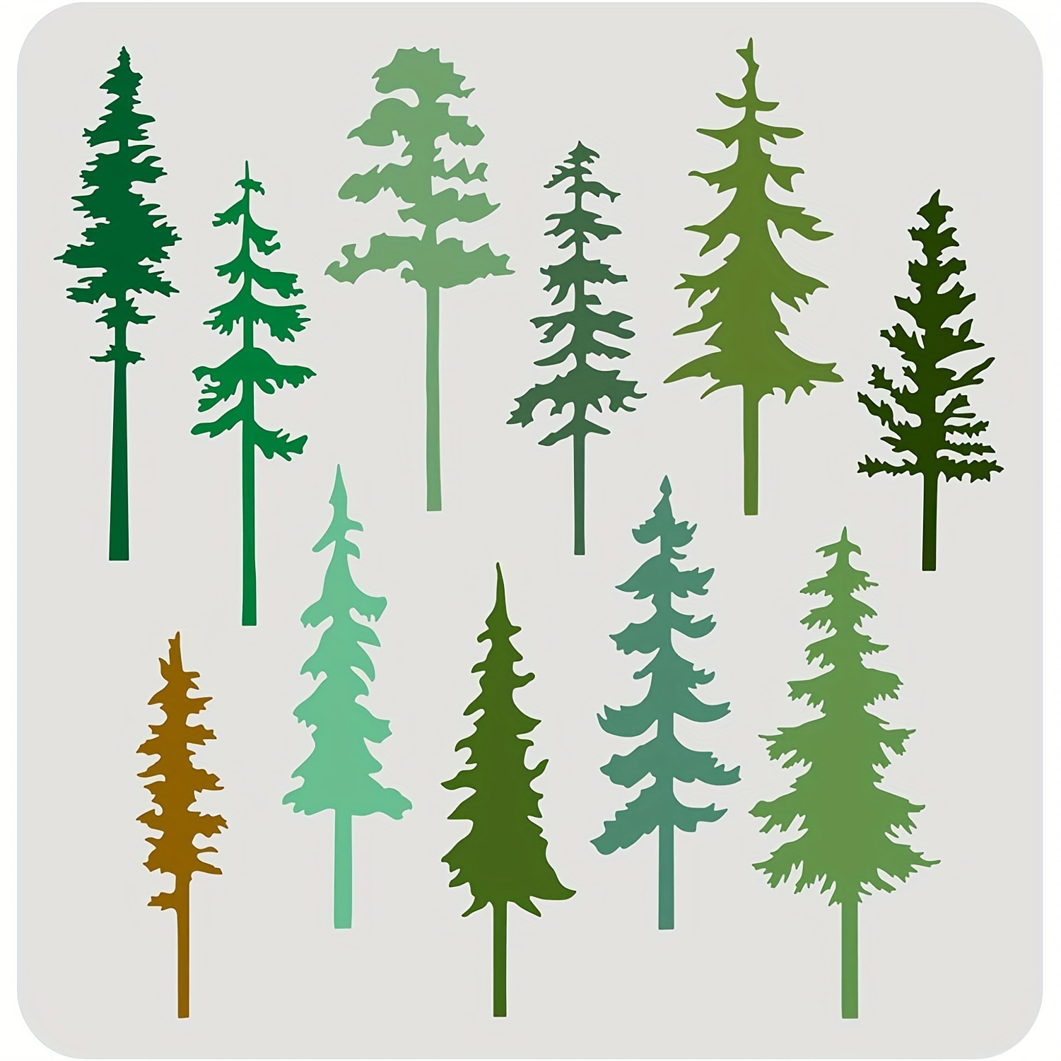 Pine Tree Stencils Reusable Template Large Tree Stencil For - Temu
