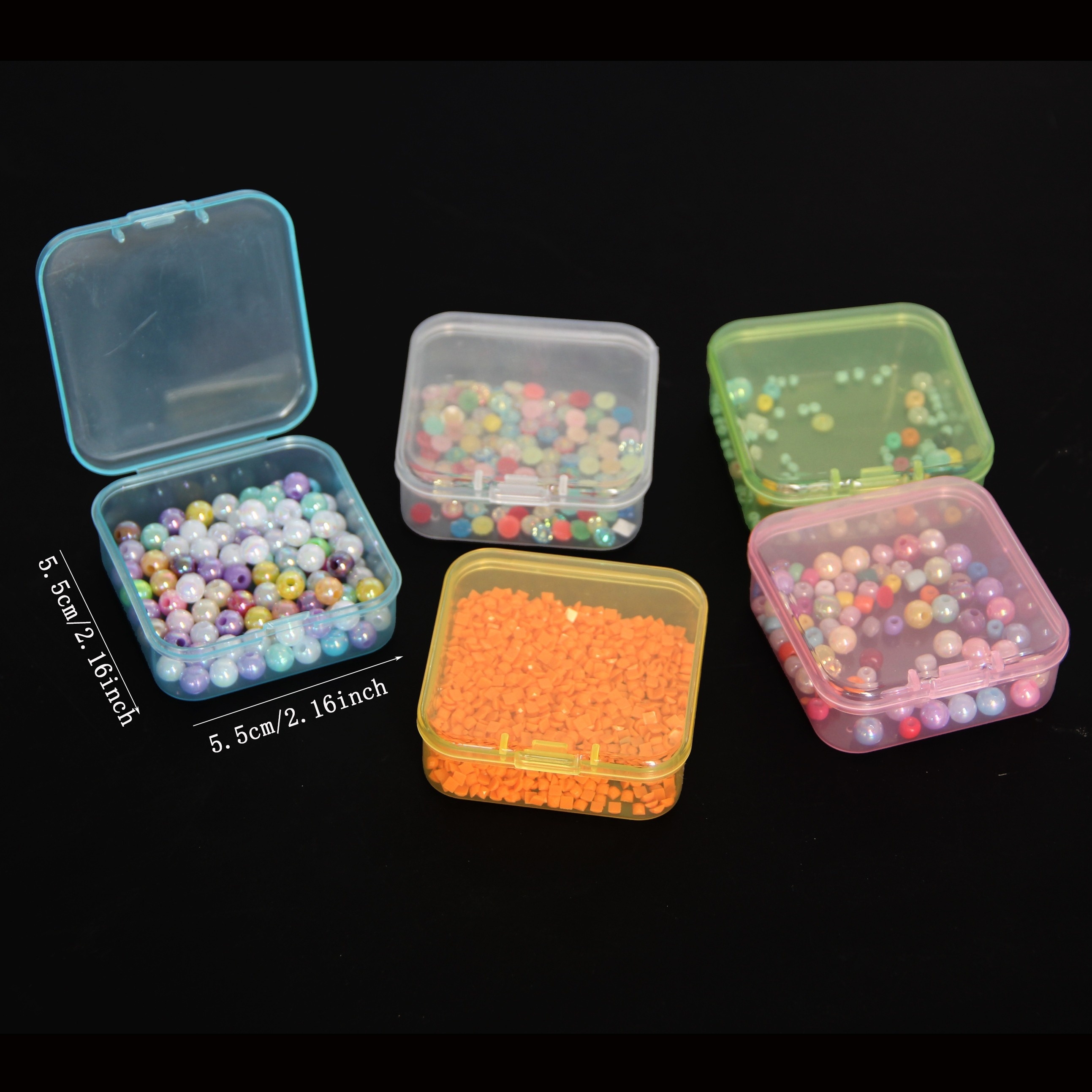 1 Plastic Storage Box Handicraft Square Storage Box Colorful - Temu