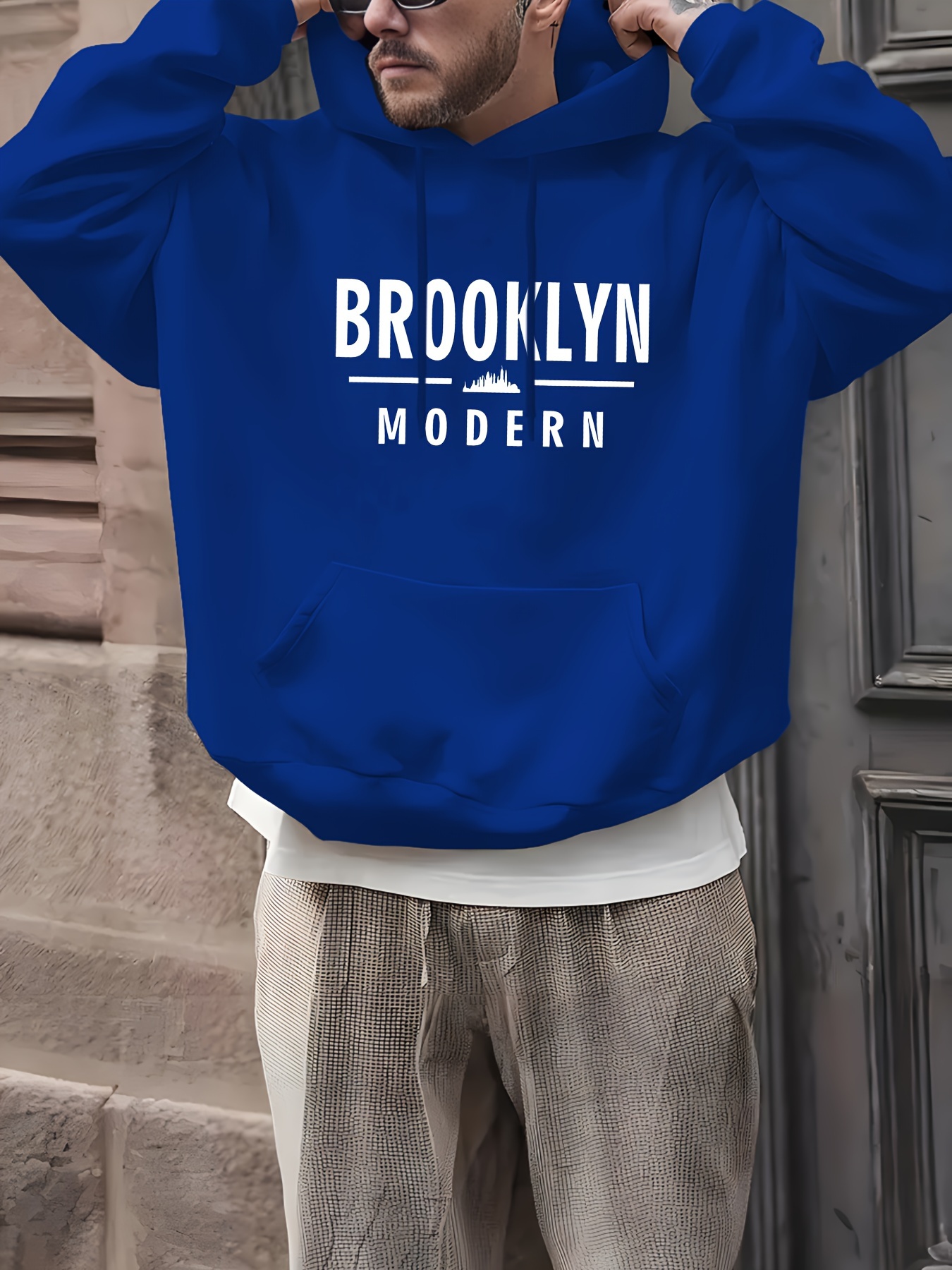 Sudadera Capucha Estampado brooklyn Talla Hombre - Temu Mexico