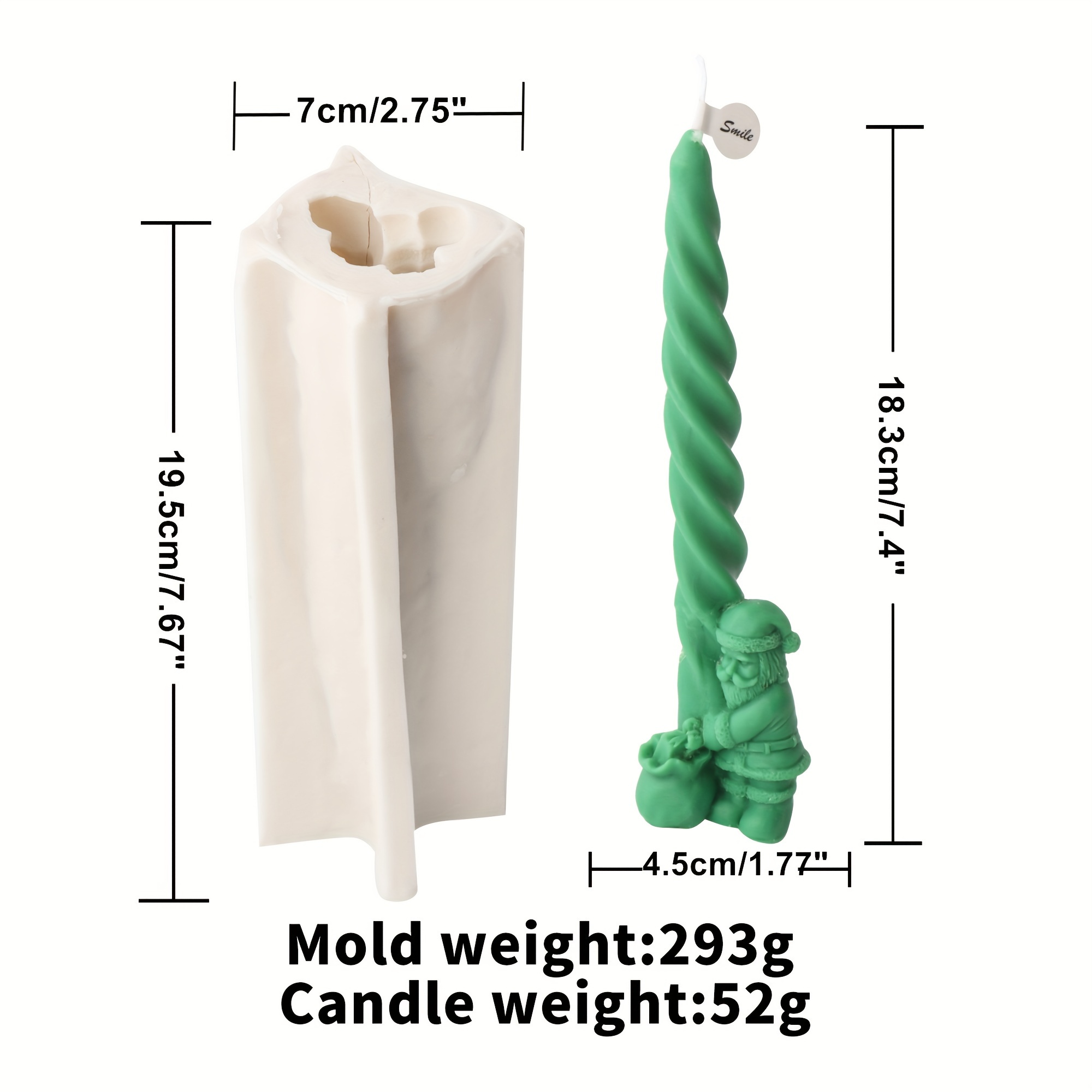 China Factory DIY Plastic Taper Candle Molds, Candle Making Molds