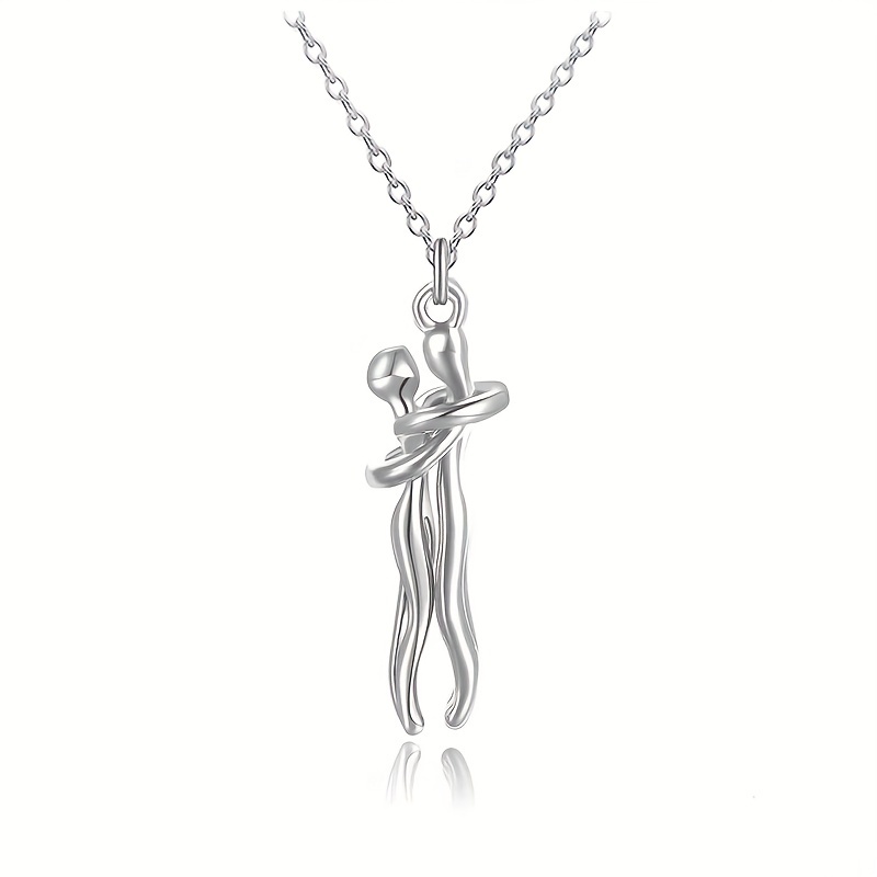 Couple Hug Pendant Necklace, Family Hug Design