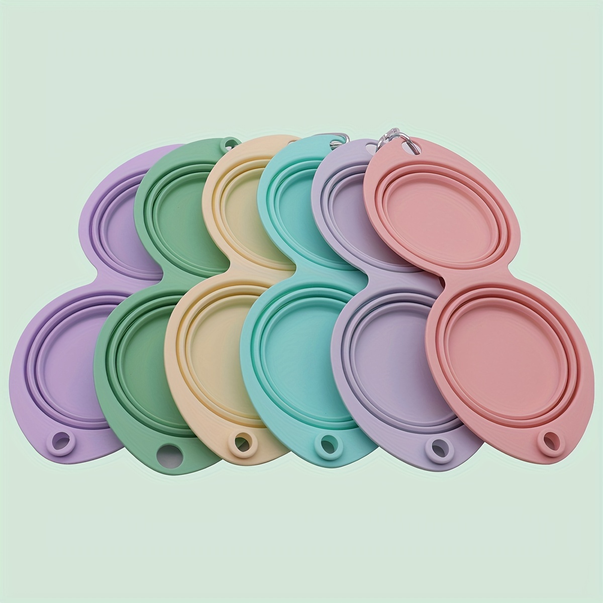 

Travel-ready Portable Outdoor Pet Bowls - Collapsible Silicone Double Bowls For Dogs & Cats!