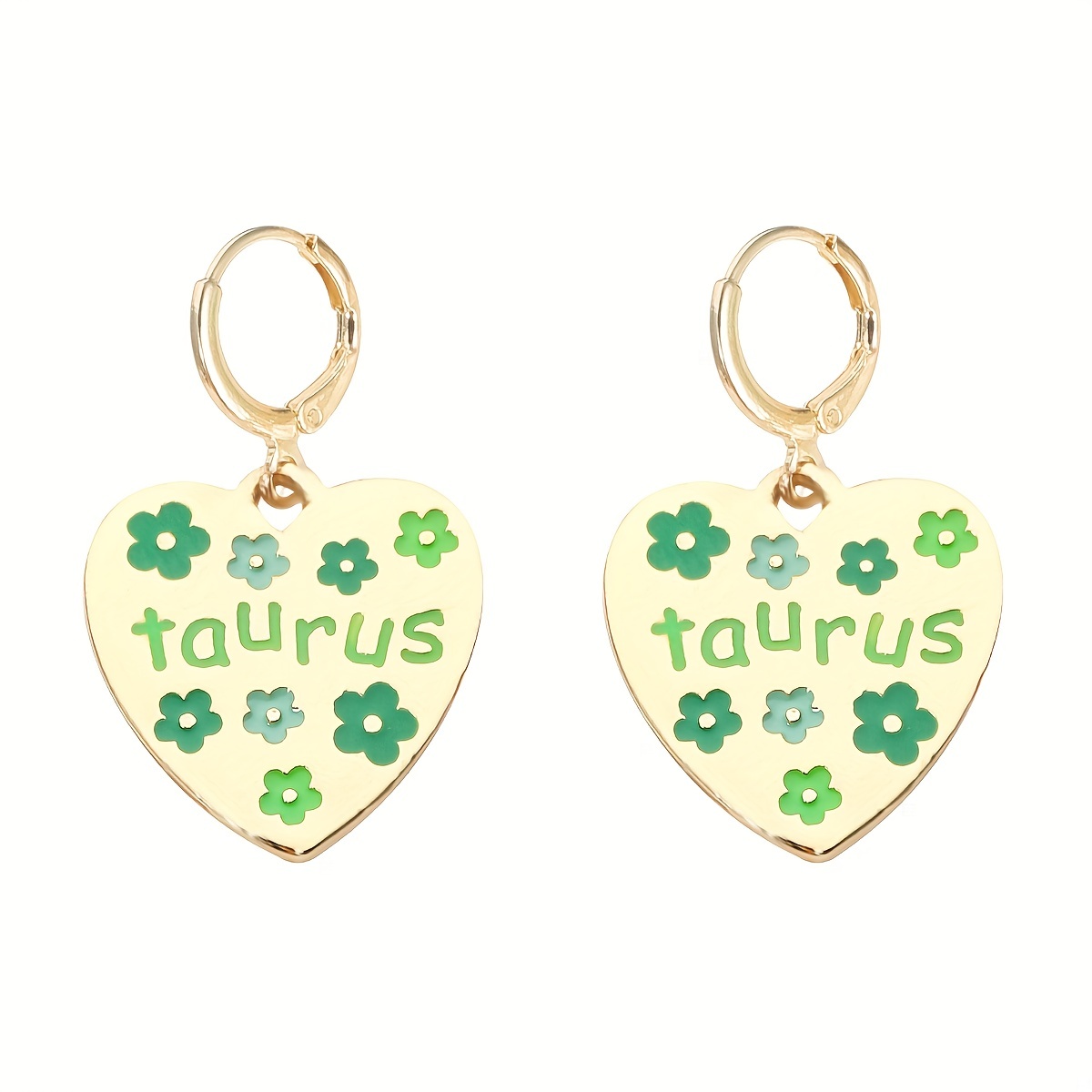 Trendy Colorful Glass Heart Earrings for Women Girls Copper Alloy