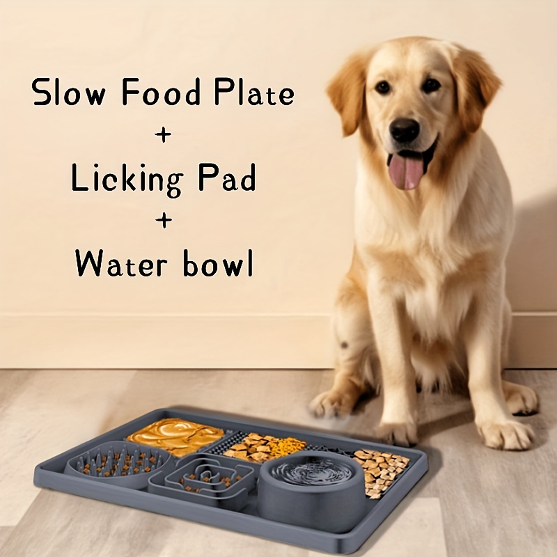 Dog Feeding Mat Silicone Dog Food Mat With Pocket Design - Temu