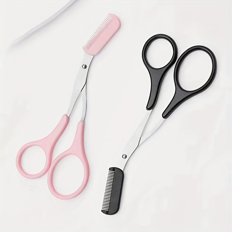 Eyebrow Trimming Scissors,2Pcs Eyebrow Trimming Scissors And Comb