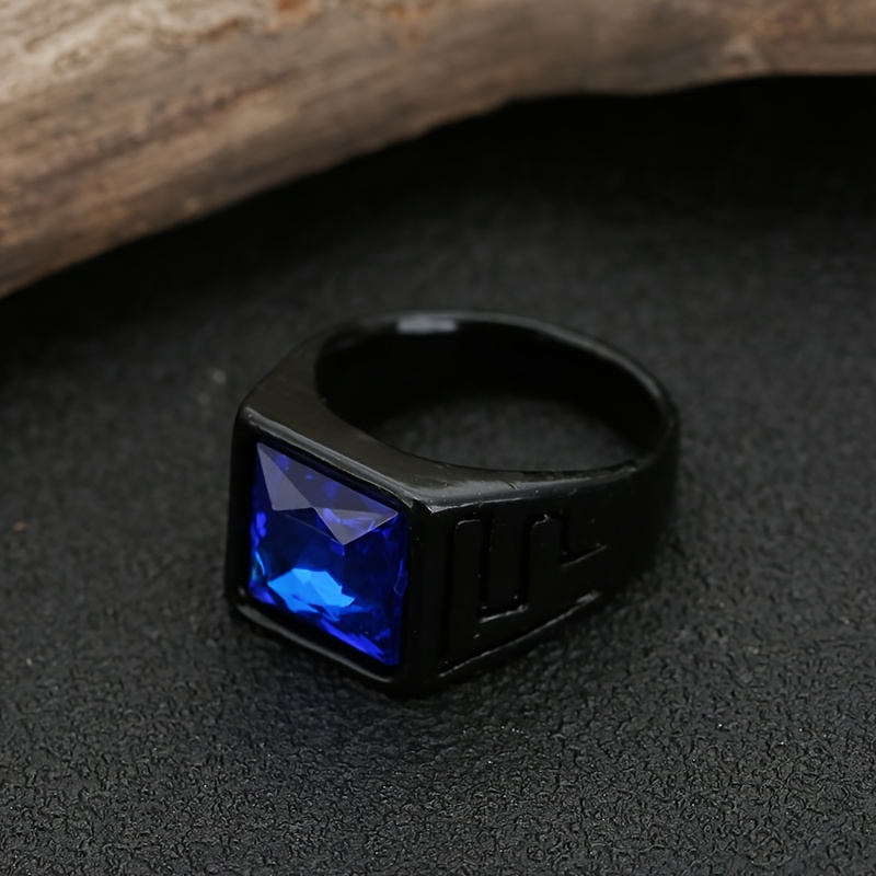 Vintage Stone Finger Rings for Men, Unique Design