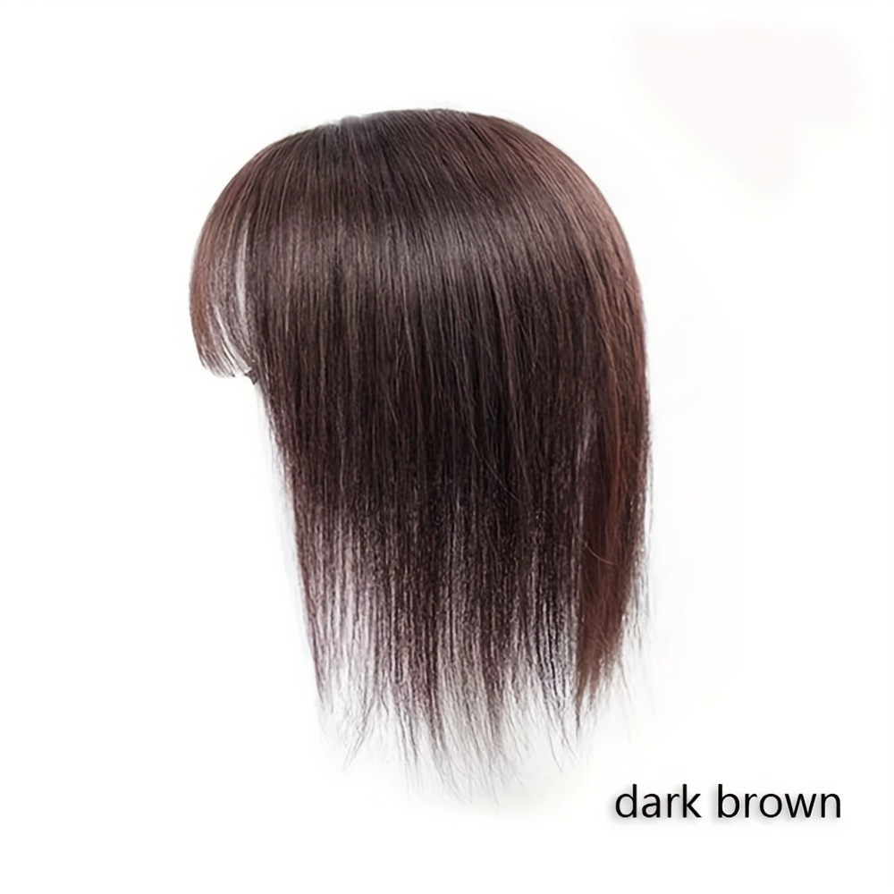 E-shop 3D Französische Haar-Topper mit Pony Clip-in Haar-Topper Haarteile für dünnes Haar Haarausfall Abdeckung Graues Haar