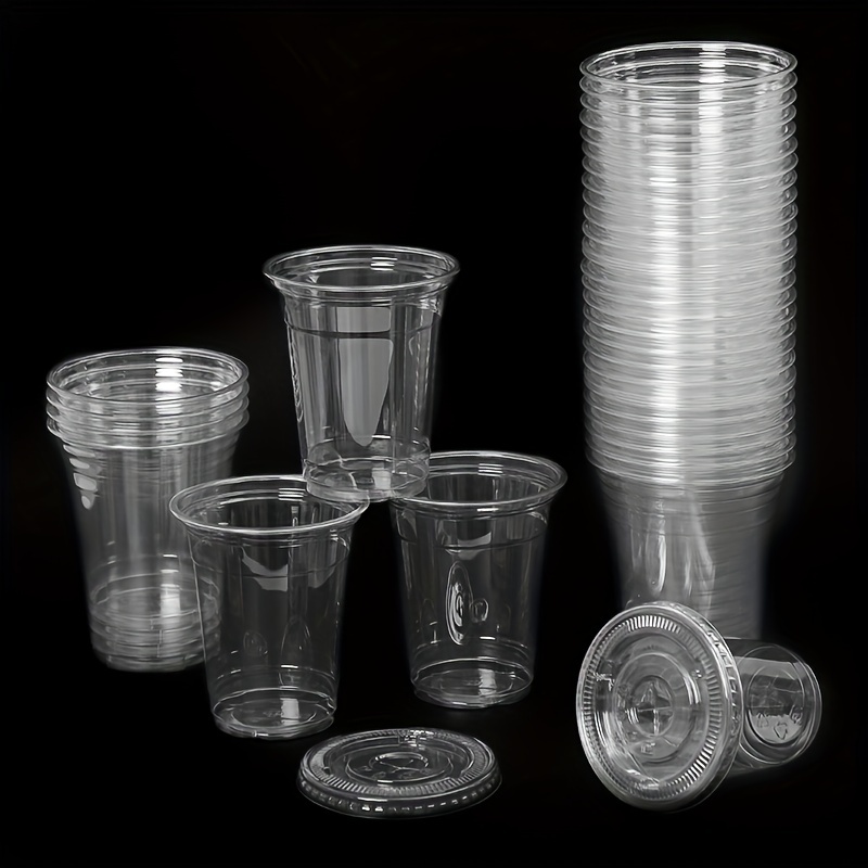 Clear Disposable Plastic Cups 16 Ounce Pet Crystal Plastic - Temu