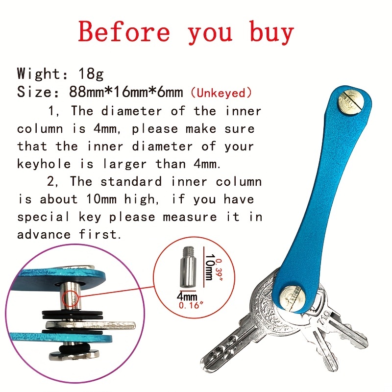 Key Organizer Clip Keys Diy Keychain Smart Holder Foldable - Temu