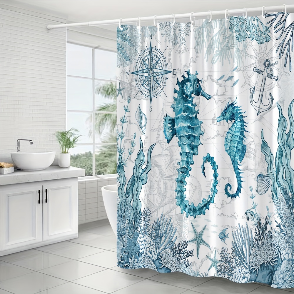Seashell Shower Curtain - Temu
