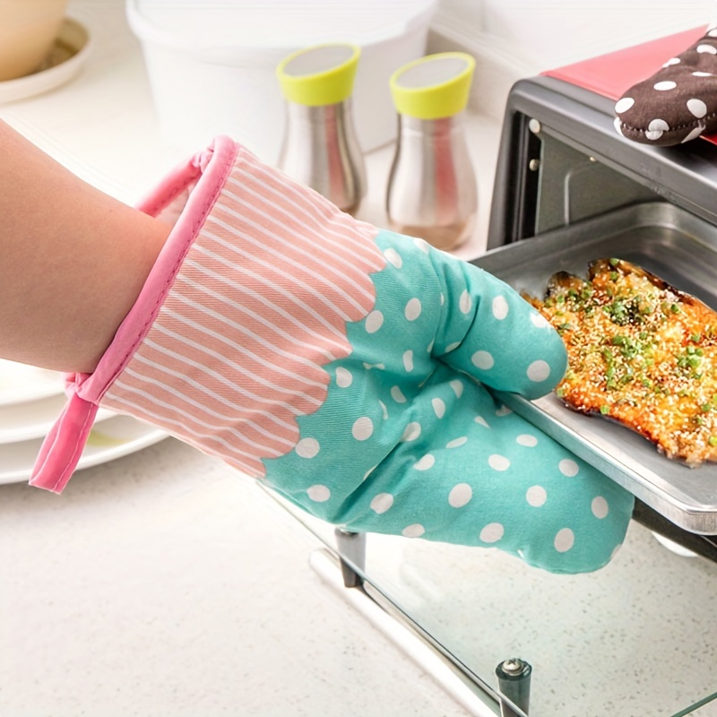 Heat Resistant Oven Mitts - Thickened, Insulated, Anti-scalding, Anti-slip  - Ideal For Commercial And Home Kitchens - Temu