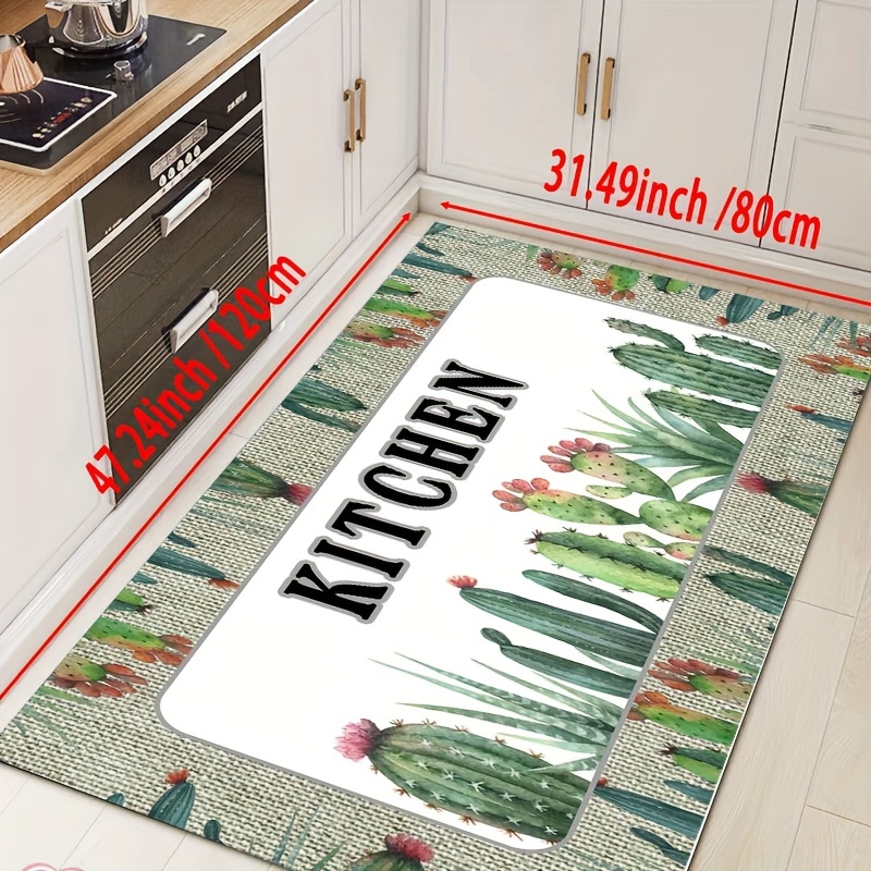 Cactus Print Kitchen Rugs, Soft Comfortable Mat, Waterproof Non-slip Floor Mat  Runner Rug, Indoor Carpet For Restaurant Living Room Bedroom, Absorbent  Washable Carpet For Kitchen Hallway Bathroom Laundry Corridor - Temu  Australia