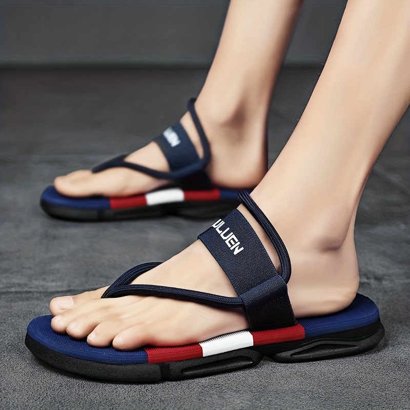 Men's Lightweight Non-slip Sandals, Quick-drying Comfy Slides, Beach Shoes, Summer