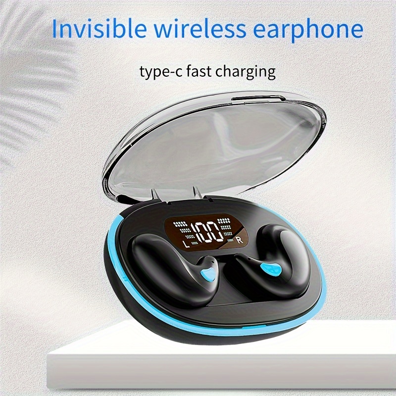Auriculares para dormir de lado, auriculares invisibles para dormir,  discretos, pequeños, pequeños, invisibles, inalámbricos, Bluetooth 5.3 para