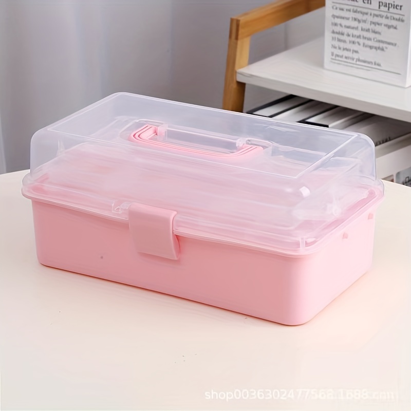 3 Layers Plastic Portable Storage Box, Multipurpose Organizer and