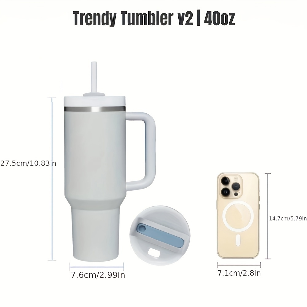 Upgraded Straw Tumbler With Handle Reusable Vacuum Tumbler - Temu