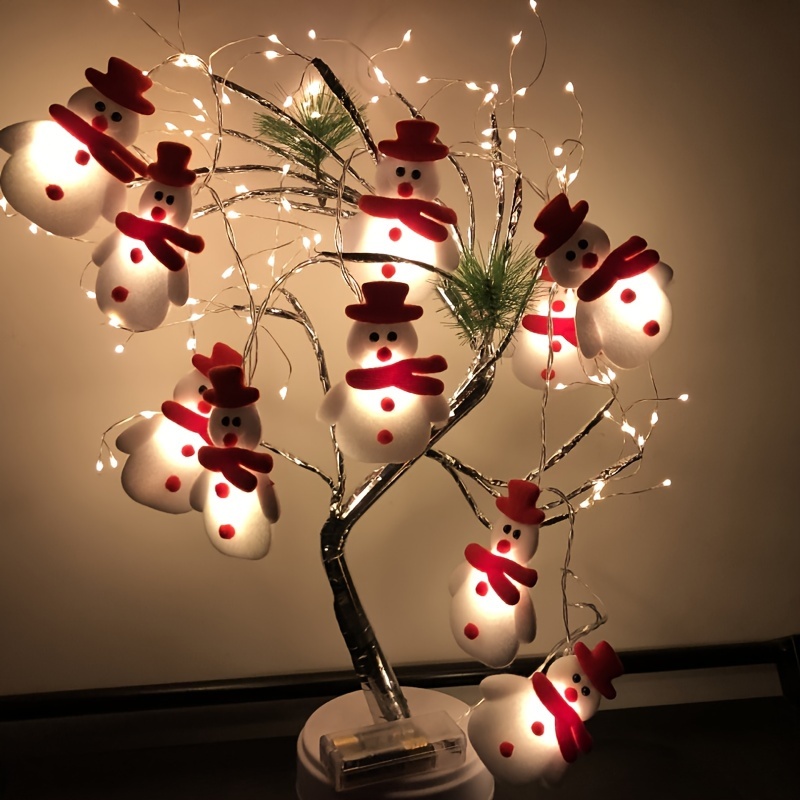 1 set di luci a corda per decorazioni natalizie a led, luci decorative in peluche natalizie, per decorazioni per feste natalizie dellalbero di natale sports & outdoors 0