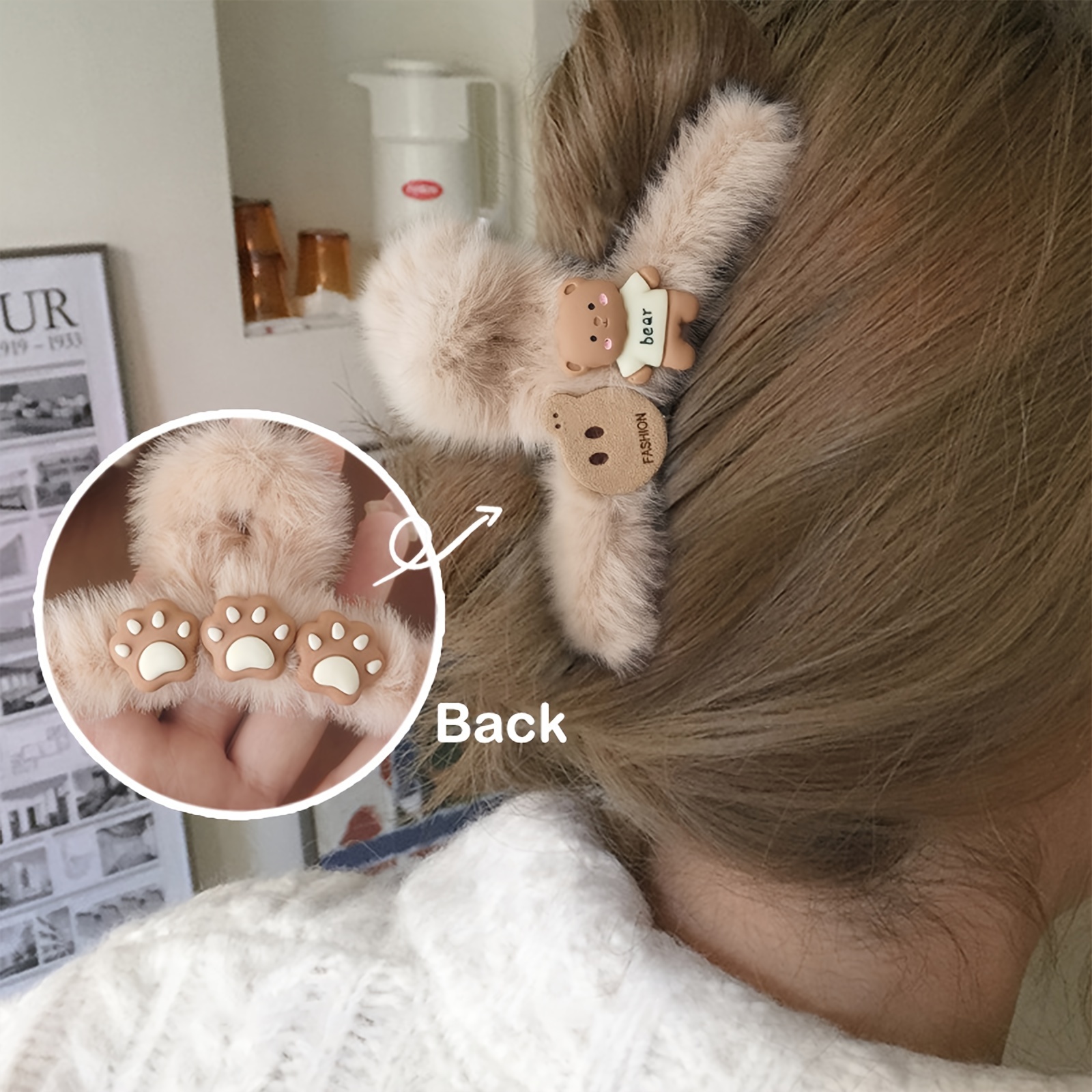 Plush Koala Hair Clips cute Stuffed Hair Claw Bangs Clip - Temu Canada
