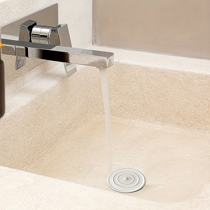 Bathroom Sink/Bathtub Hair Catcher & Drain Protector in Brushed