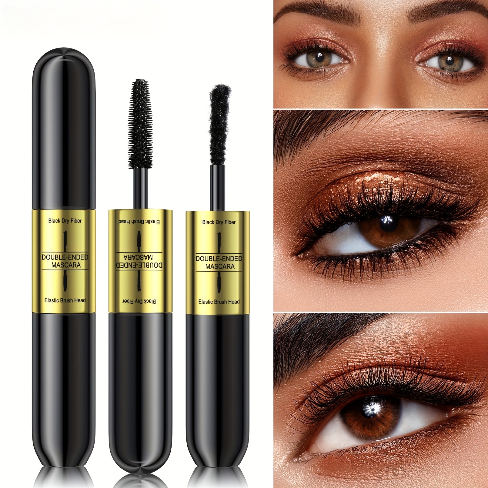 

Ultra Black Volume Mascara With Fiber Lashes - Waterproof, Long-lasting, Smudge-proof Eyelashes Makeup