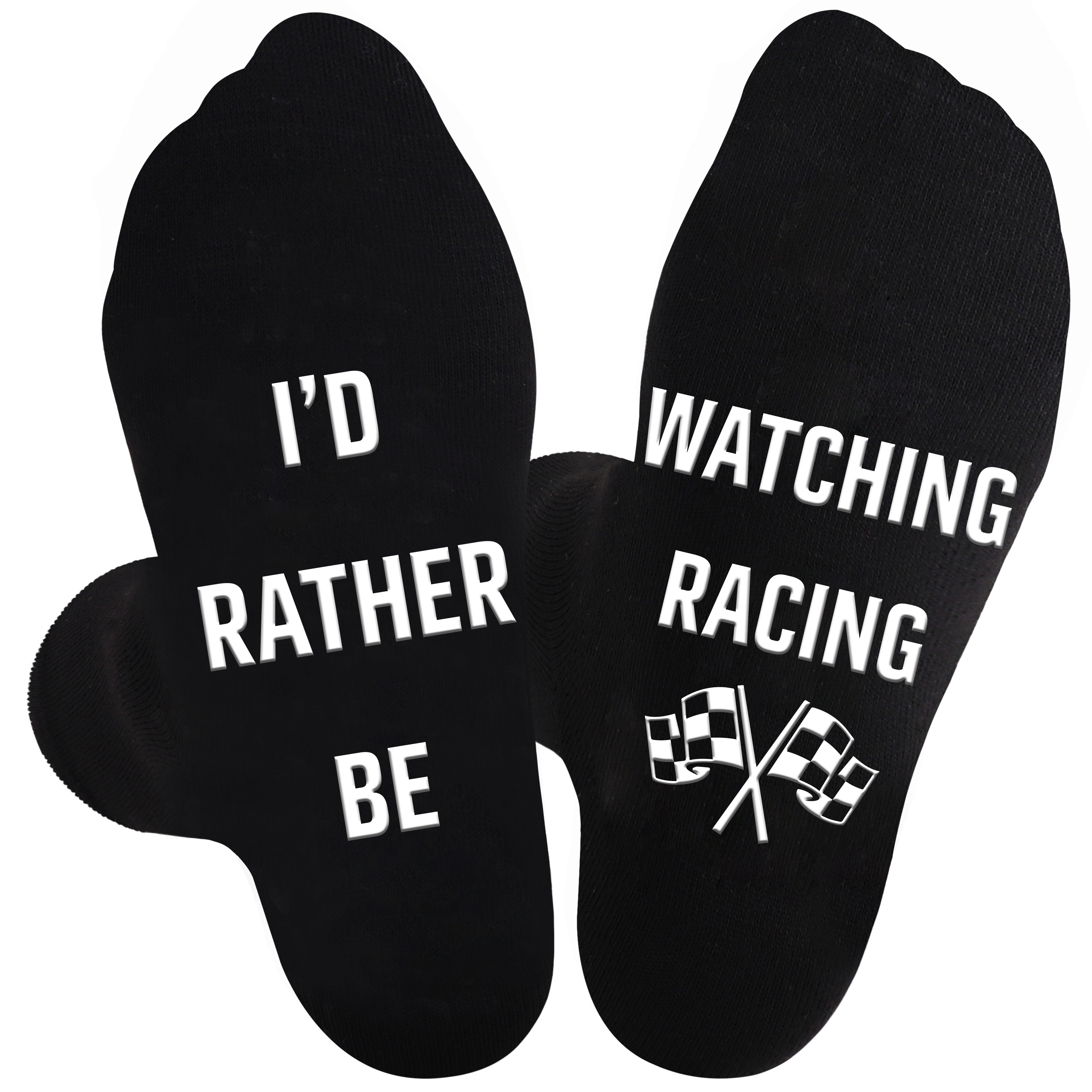 

Perfect Gifts For Men - 1 Pair Of Men's Racing Car Style Solid Novelty Crew Socks, Breathable Comfy Funny Letter Socks For Men's Outdoor Wearing