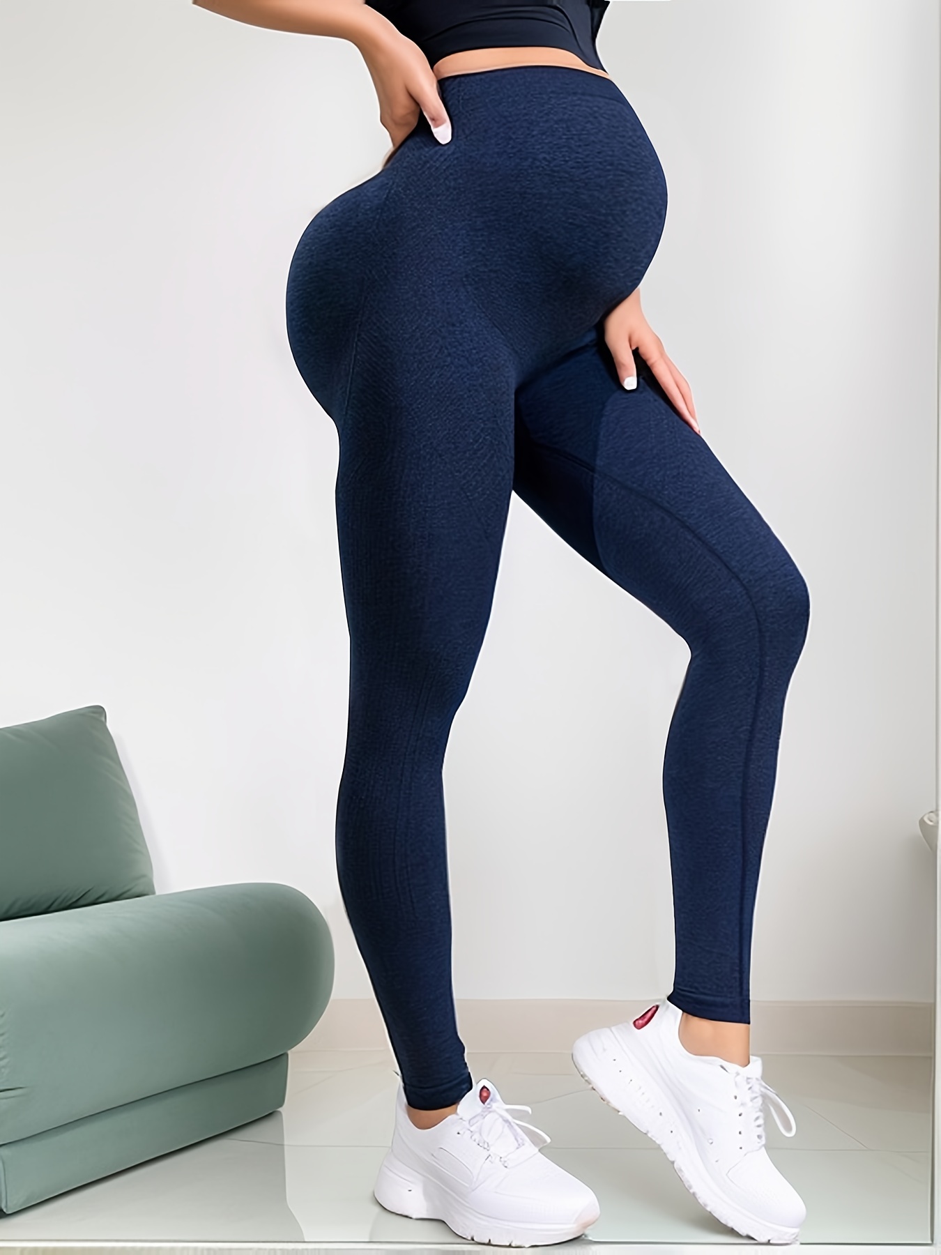 Comfy Stretchy High Waist Tummy Support Maternity Pants - Temu