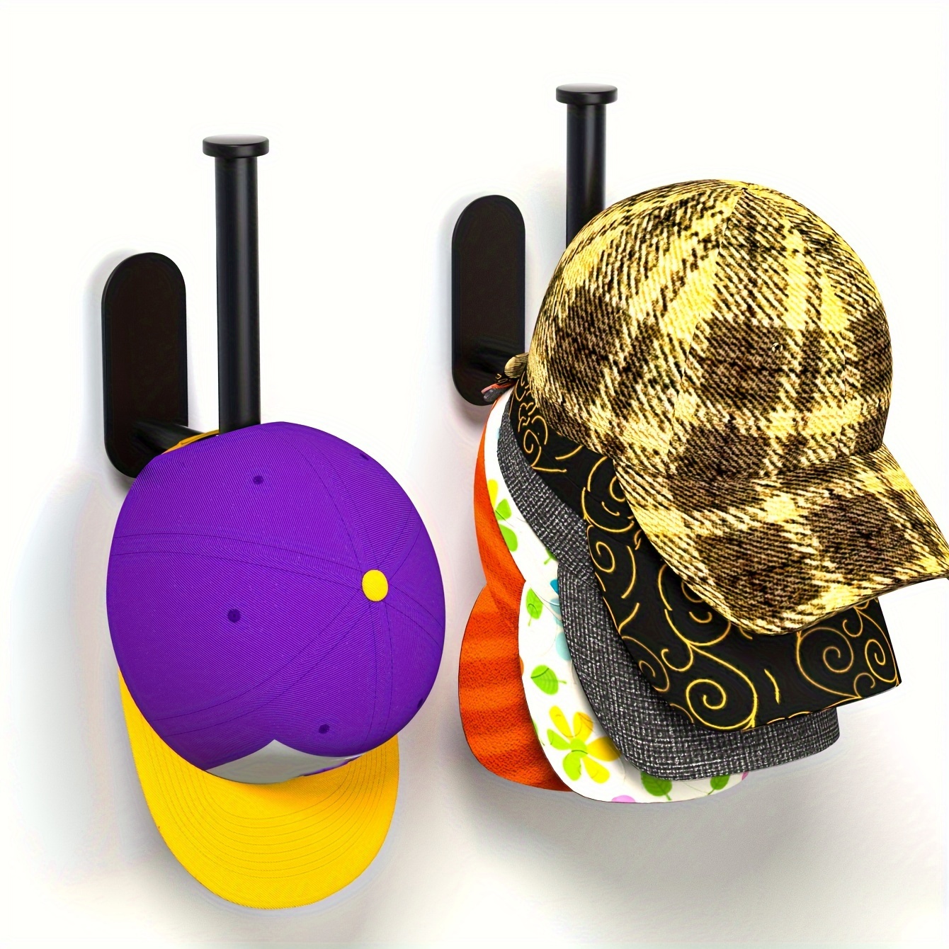 Hat Rack Baseball Hats Adhesive Hat Hooks Wall Hat Hanger - Temu