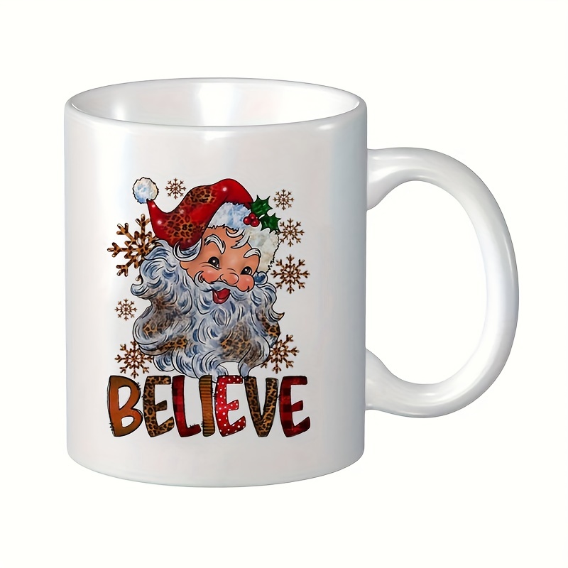 Hand painted Santa Claus Mug Embossed Ceramic Coffee Cup - Temu