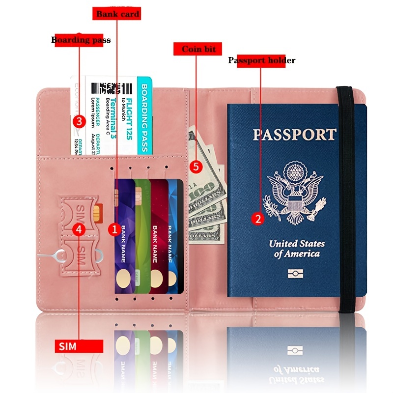 Passport Holder Travel Bag Passport And Vaccine Card Holder Combo Slim  Travel Accessories Passport Wallet For Unisex Leather Passport Cover  Protector With Waterproof Vaccine Card Slot - Temu Germany