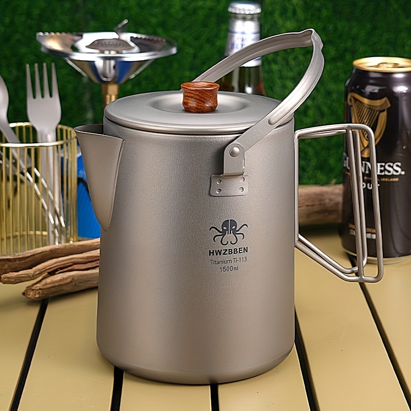 HWZBBEN Titanium Outdoor Camping Kettle Water Boiling Kettles